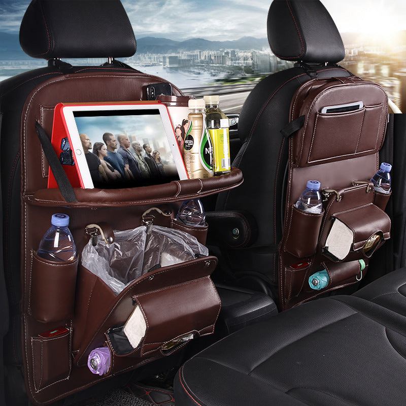 PU Leather Car Storage Bag Multifunction Seat Back Tray Hanging Bag Waterproof Car Organizer Automotive Interior Accessories PU Leather Car Storage Bag Multifunction Seat Back Tray Hanging Bag Waterproof Car Organizer Automotive Interior Accessories